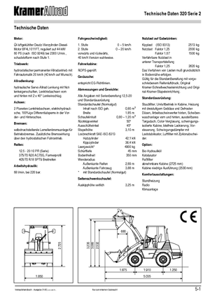 Gumikerekes homlokrakodók Kramer 320 Serie 2
