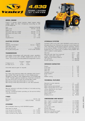 Gumikerekes homlokrakodók Venieri 4.63 G