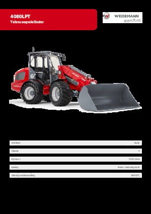 Gumikerekes homlokrakodók Weidemann 4080 LP T 