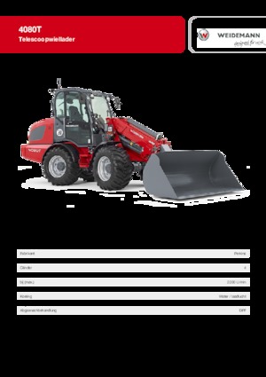 Gumikerekes homlokrakodók Weidemann 4080 T