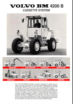 Gumikerekes homlokrakodók Volvo 4200 B