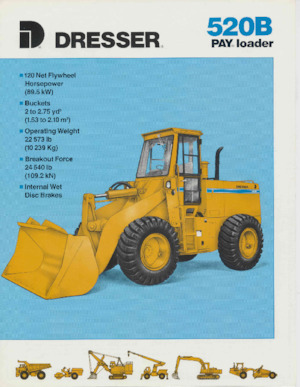 Gumikerekes homlokrakodók Dresser 520 B