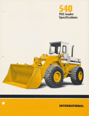 Gumikerekes homlokrakodók International Harvester 540