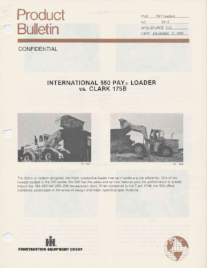 Gumikerekes homlokrakodók International Harvester 550