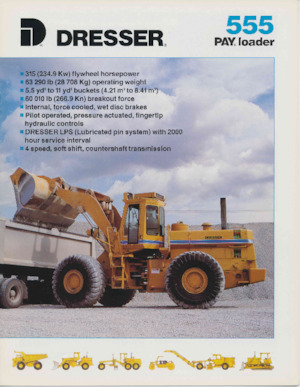 Gumikerekes homlokrakodók International Harvester 555