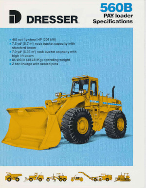 Gumikerekes homlokrakodók Dresser 560 B