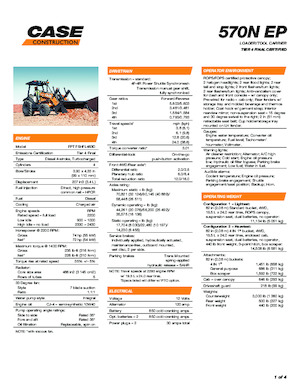 Gumikerekes homlokrakodók Case 570N EP