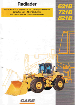 Gumikerekes homlokrakodók Case 721 B