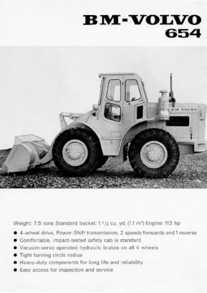 Gumikerekes homlokrakodók Volvo 654