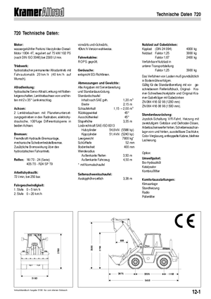 Gumikerekes homlokrakodók Kramer 720