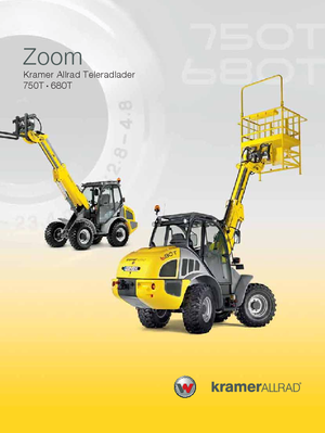 Gumikerekes homlokrakodók Kramer 750 T