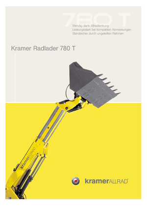 Gumikerekes homlokrakodók Kramer 780 T