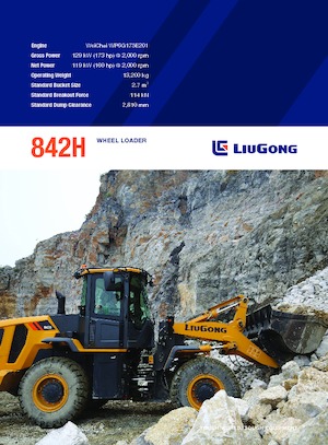 Gumikerekes homlokrakodók Liugong 842H