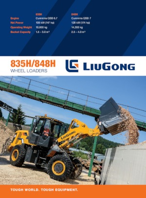 Gumikerekes homlokrakodók Liugong 835H