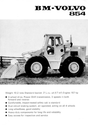 Gumikerekes homlokrakodók Volvo 854