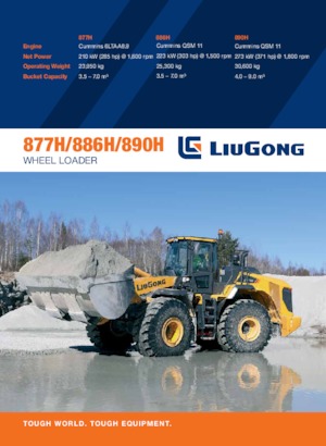 Gumikerekes homlokrakodók Liugong 877H