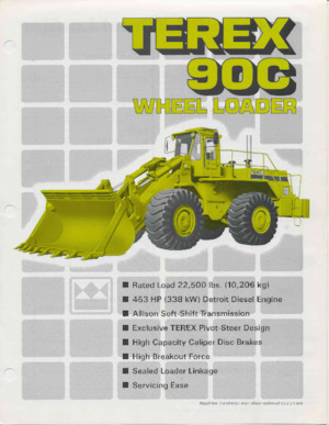 Gumikerekes homlokrakodók Terex 90 C