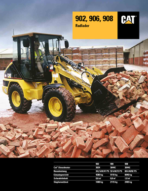 Gumikerekes homlokrakodók Caterpillar 906