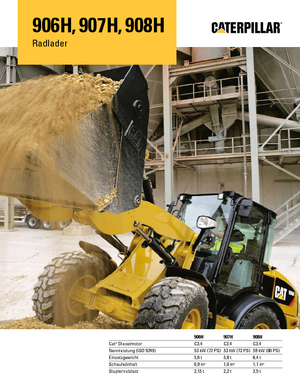 Gumikerekes homlokrakodók Caterpillar 907H