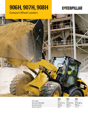 Gumikerekes homlokrakodók Caterpillar 906H