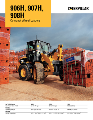 Gumikerekes homlokrakodók Caterpillar 907H