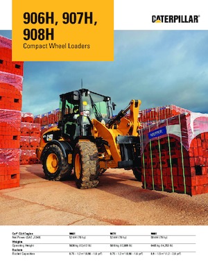 Gumikerekes homlokrakodók Caterpillar 907 H