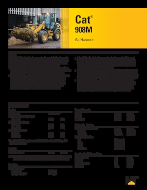 Gumikerekes homlokrakodók Caterpillar 908M