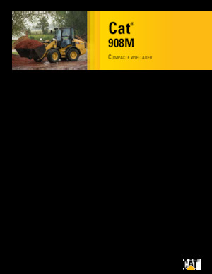 Gumikerekes homlokrakodók Caterpillar 908M