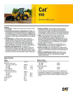 Gumikerekes homlokrakodók Caterpillar 910