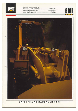 Gumikerekes homlokrakodók Caterpillar 910 F