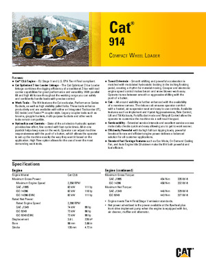 Gumikerekes homlokrakodók Caterpillar 914