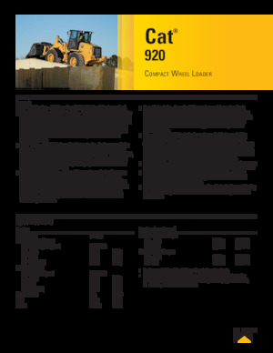Gumikerekes homlokrakodók Caterpillar 920