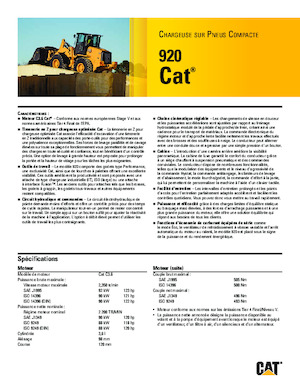Gumikerekes homlokrakodók Caterpillar 920