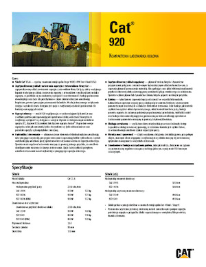 Gumikerekes homlokrakodók Caterpillar 920