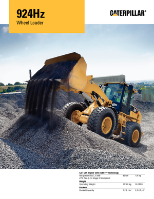 Gumikerekes homlokrakodók Caterpillar 924Hz