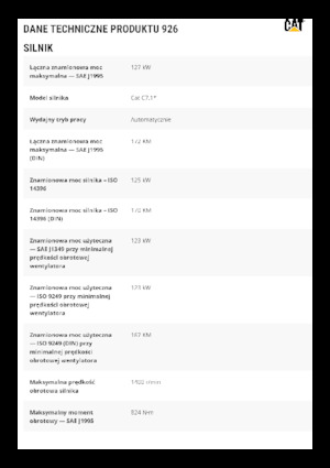 Gumikerekes homlokrakodók Caterpillar 926