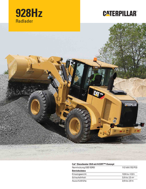 Gumikerekes homlokrakodók Caterpillar 928Hz