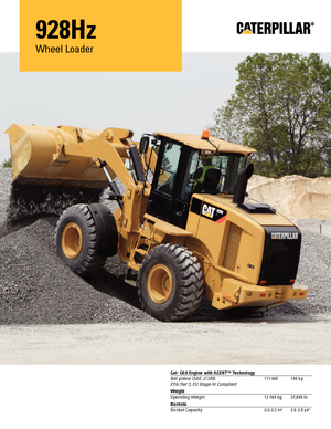 Gumikerekes homlokrakodók Caterpillar 928Hz
