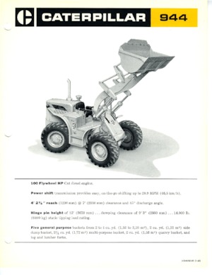 Gumikerekes homlokrakodók Caterpillar 944