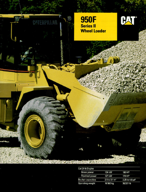 Gumikerekes homlokrakodók Caterpillar 950 F II-StVZO