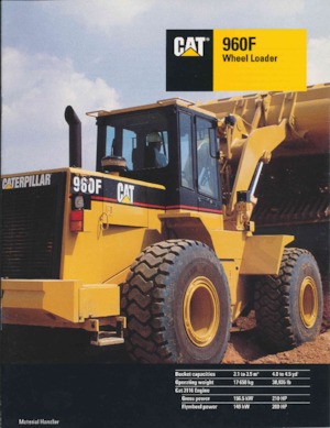 Gumikerekes homlokrakodók Caterpillar 950F