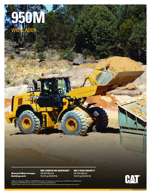 Gumikerekes homlokrakodók Caterpillar 950M