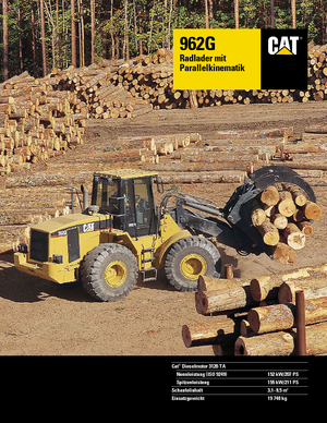 Gumikerekes homlokrakodók Caterpillar 962 G StVZO