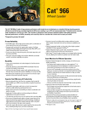 Gumikerekes homlokrakodók Caterpillar 966