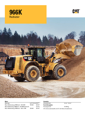 Gumikerekes homlokrakodók Caterpillar 966K