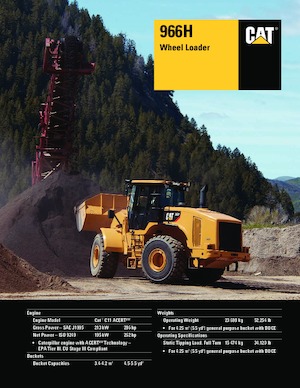 Gumikerekes homlokrakodók Caterpillar 966H