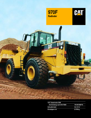 Gumikerekes homlokrakodók Caterpillar 970 F-StVZO