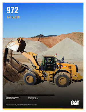 Gumikerekes homlokrakodók Caterpillar 972