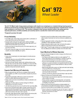 Gumikerekes homlokrakodók Caterpillar 972