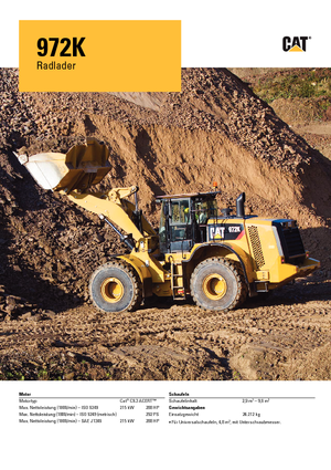 Gumikerekes homlokrakodók Caterpillar 972K